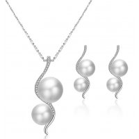 SET503 - Pearl Necklace Earring Set
